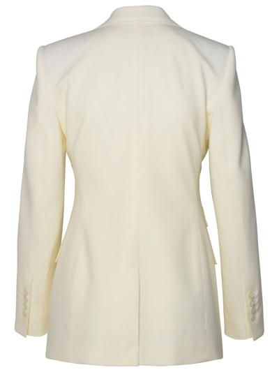 Shop Dolce & Gabbana White Virgin Wool Blend Blazer