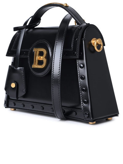 Shop Balmain B-buzz Dinasy Glacé Leather Bag In Black