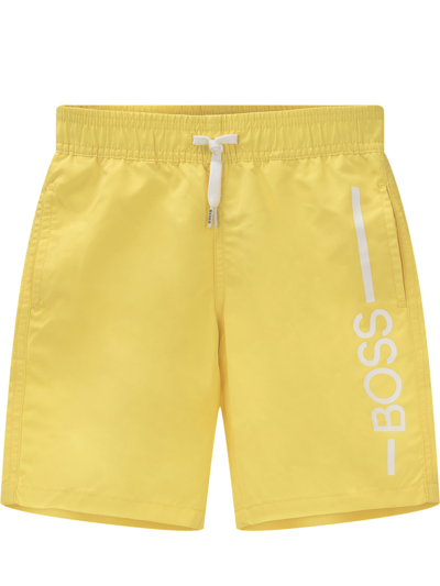 Shop Hugo Boss Swim Shorts. In Yellow