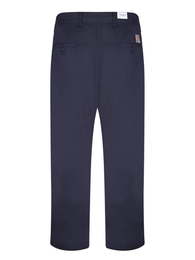 Shop Carhartt Calder Blue Trousers