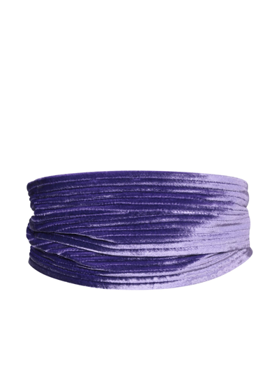 Shop Pierre-louis Mascia Velvet Purple/lilac Belt
