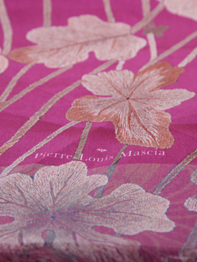Shop Pierre-louis Mascia Aloe Fuxia Scarf In Pink