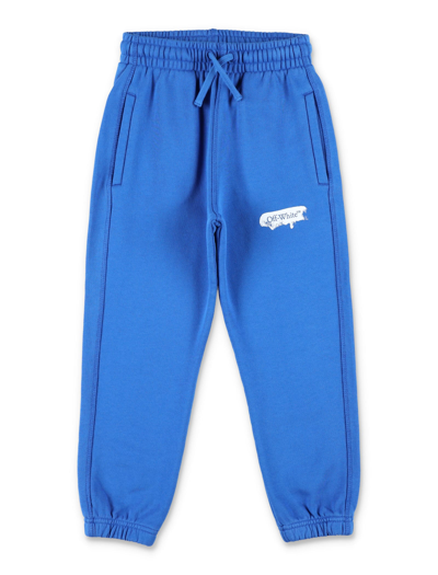 Shop Off-white Paint Graphic Sweatpants In Royal