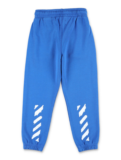 Shop Off-white Paint Graphic Sweatpants In Royal