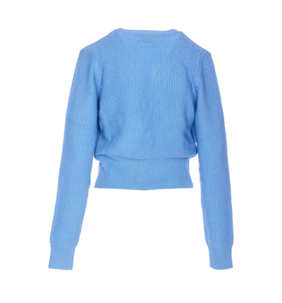 Shop Essentiel Antwerp Farah Knitted Cardigan In Blue