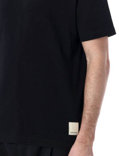 Shop Emporio Armani Jersey T-shirt In Black