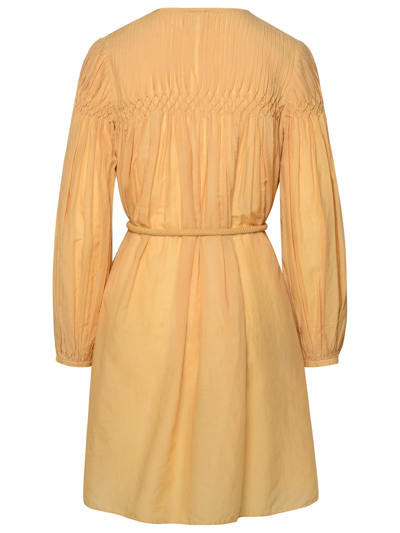 Shop Marant Etoile Adeliani Beige Cotton Blend Dress