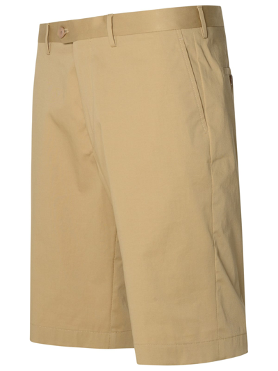 Shop Etro Beige Cotton Bermuda Shorts