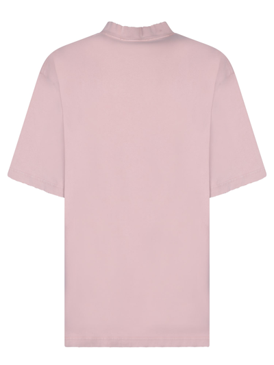Shop Balenciaga Medium Fit Pink T-shirt