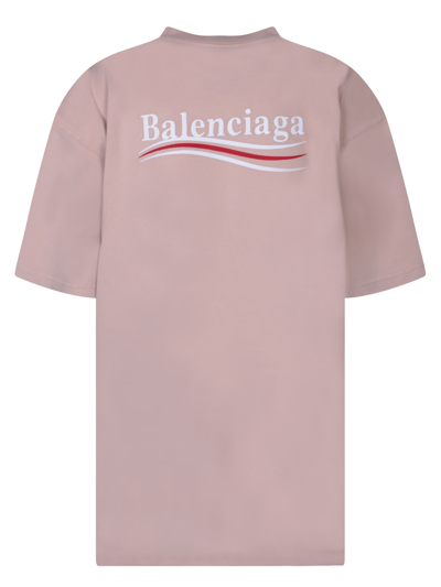 Shop Balenciaga Political Pink T-shirt