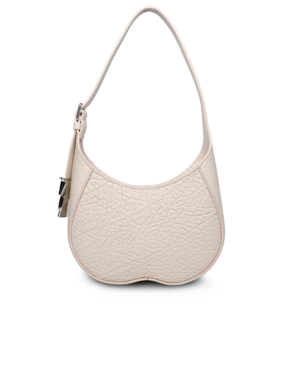 Shop Burberry Small Chess Ivory Leather Bag In Avorio