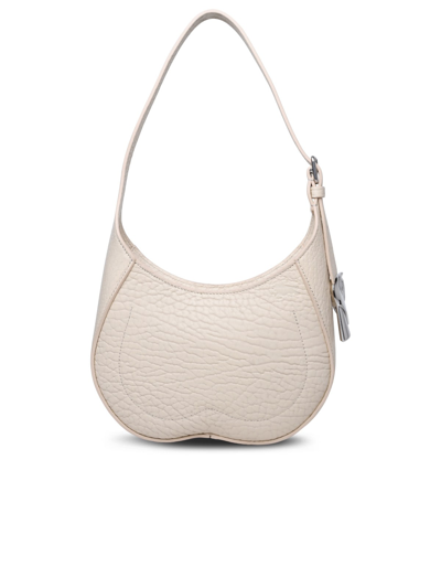 Shop Burberry Small Chess Ivory Leather Bag In Avorio