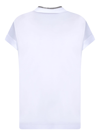Shop Brunello Cucinelli V-neck White T-shirt