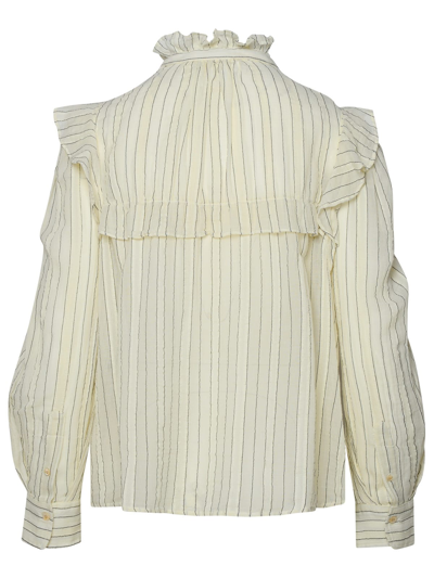 Shop Marant Etoile Idety Ivory Cotton Shirt In Avorio