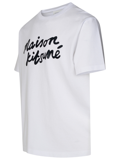 Shop Maison Kitsuné White Cotton T-shirt