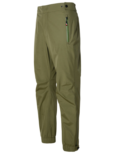 Shop Moncler Green Polyester Pants