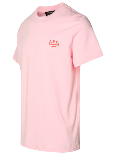 Shop Apc Raymond Pink Cotton T-shirt