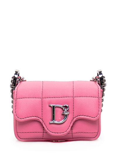 Shop Dsquared2 Mini Bag In Leather In Rosa Palladio