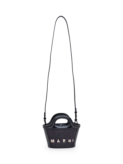 Shop Marni Micro Tropicalia Bag In Black