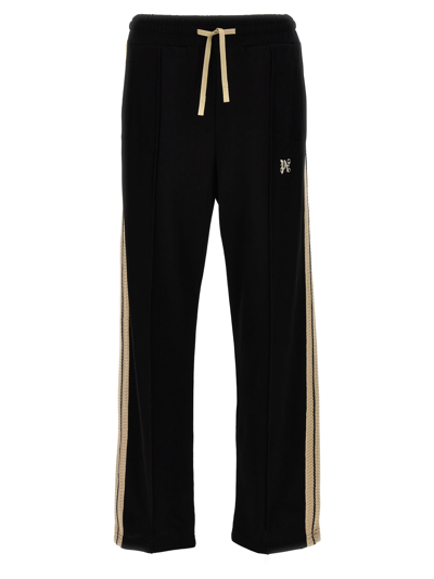Shop Palm Angels Pa Monogram Joggers In White/black