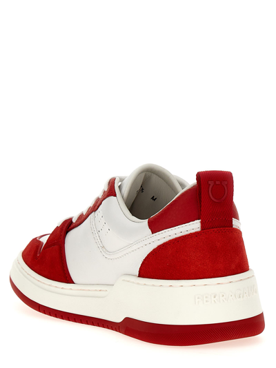 Shop Ferragamo Dennis Sneakers In Red