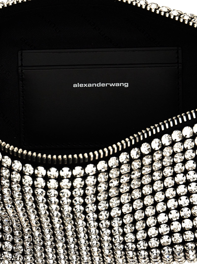 Alexander Wang Rectangular Heiress Handbag In Silver