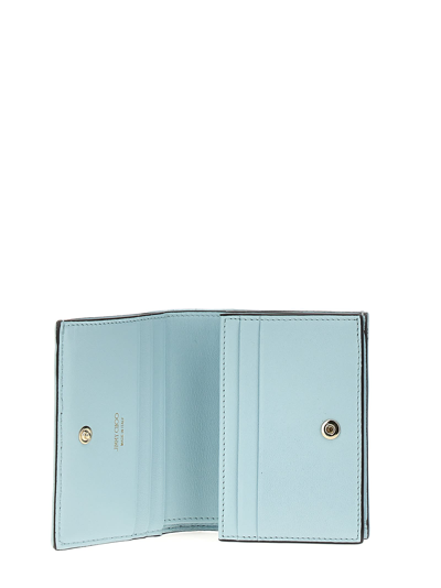 Shop Jimmy Choo Hanne Wallet In Light Blue