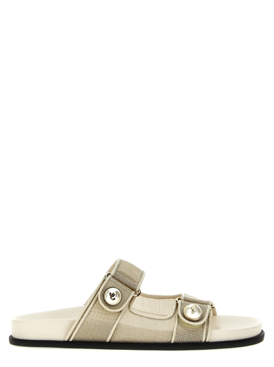 Shop Jimmy Choo Fayence Sandals In White