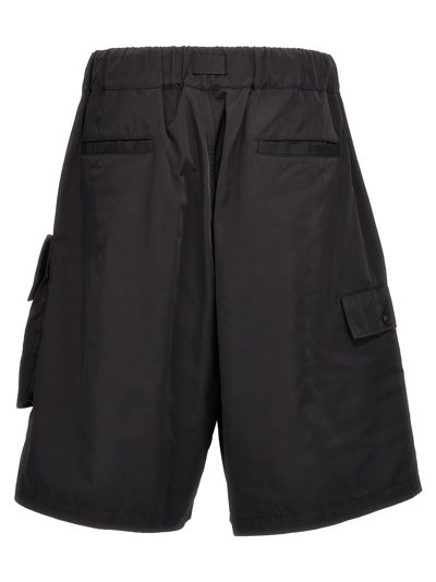 Shop Y-3 Nyl Twill Bermuda Shorts In Black