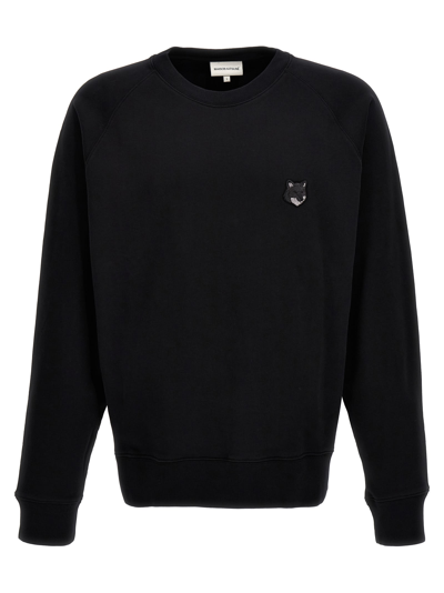 Shop Maison Kitsuné Bold Fox Head Sweatshirt In Black