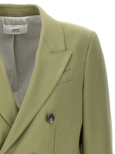 Shop Ami Alexandre Mattiussi Double-breasted Blazer In Green