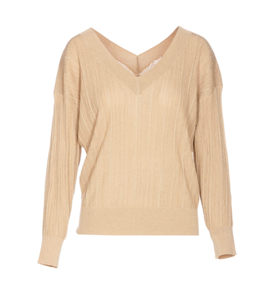 Shop Liu •jo Sweater In Golden