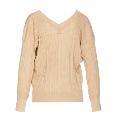 Shop Liu •jo Sweater In Golden