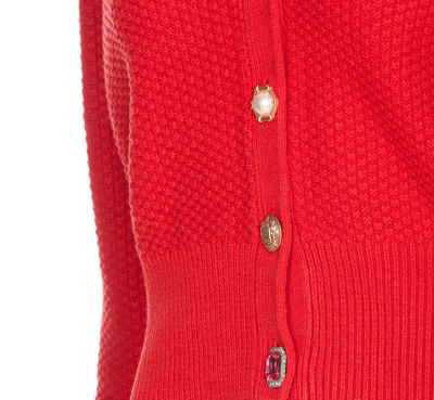Shop Essentiel Antwerp V-neck Cardigan In Red