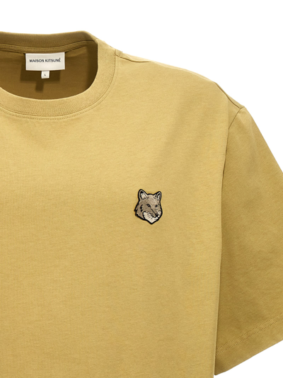 Maison Kitsuné Cotton T-shirt With Patch In Green