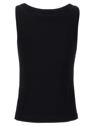 Shop Twinset Logo Embroidery Tank Top In Black