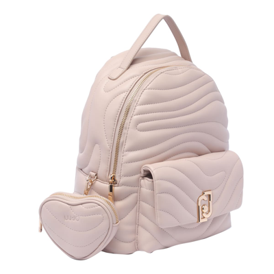Shop Liu •jo Logo Backpack In Pink