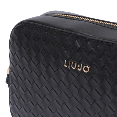 Shop Liu •jo Logo Camera Bag In Black