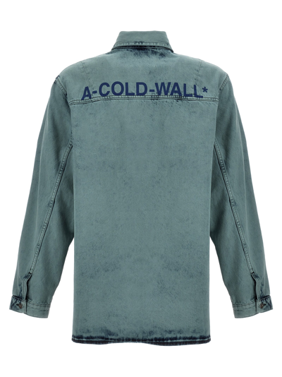 A-cold-wall* Bleached Overdyed Shirt And Blouse In Light Blue
