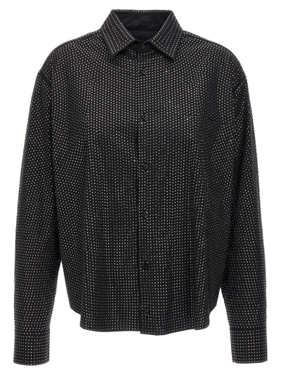 Shop Giuseppe Di Morabito Rhinestone Shirt In Black