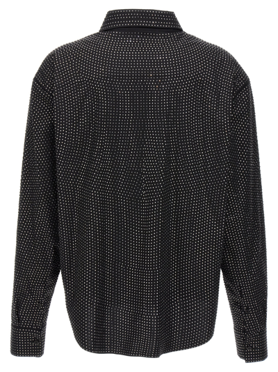 Giuseppe Di Morabito Crystal Studded Spread Collar Blouse In Black
