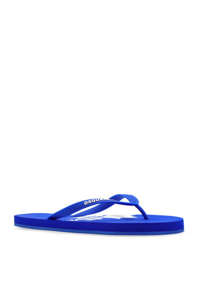 Shop Dsquared2 Flip-flops With Logo In Blu