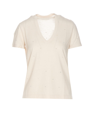 Shop Zadig &amp; Voltaire Wassa Dots Strass T-shirt In White