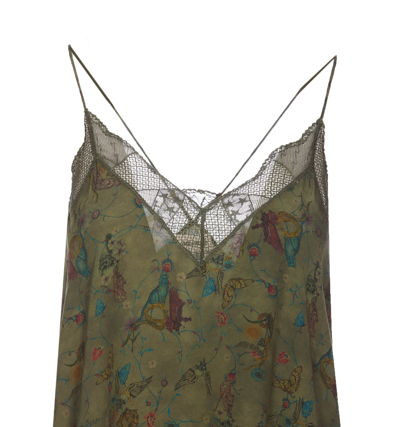 Shop Zadig &amp; Voltaire Christy Soft Holly Top In Green