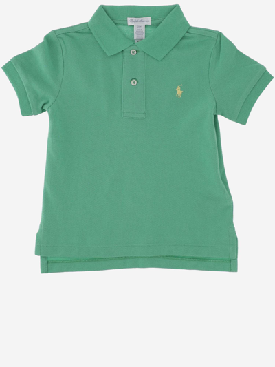 Shop Polo Ralph Lauren Logo Cotton Polo Shirt In Green