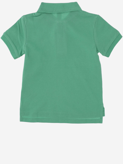 Shop Polo Ralph Lauren Logo Cotton Polo Shirt In Green