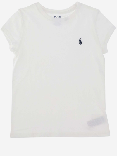 Shop Polo Ralph Lauren Cotton T-shirt With Logo In White