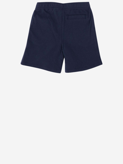 Shop Polo Ralph Lauren Cotton Short Pants With Logo In Blue