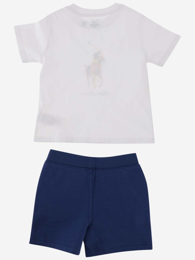 Shop Polo Ralph Lauren Two-piece Cotton Outfit Set In Red