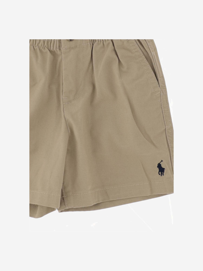 Shop Polo Ralph Lauren Stretch Cotton Short Pants In Beige